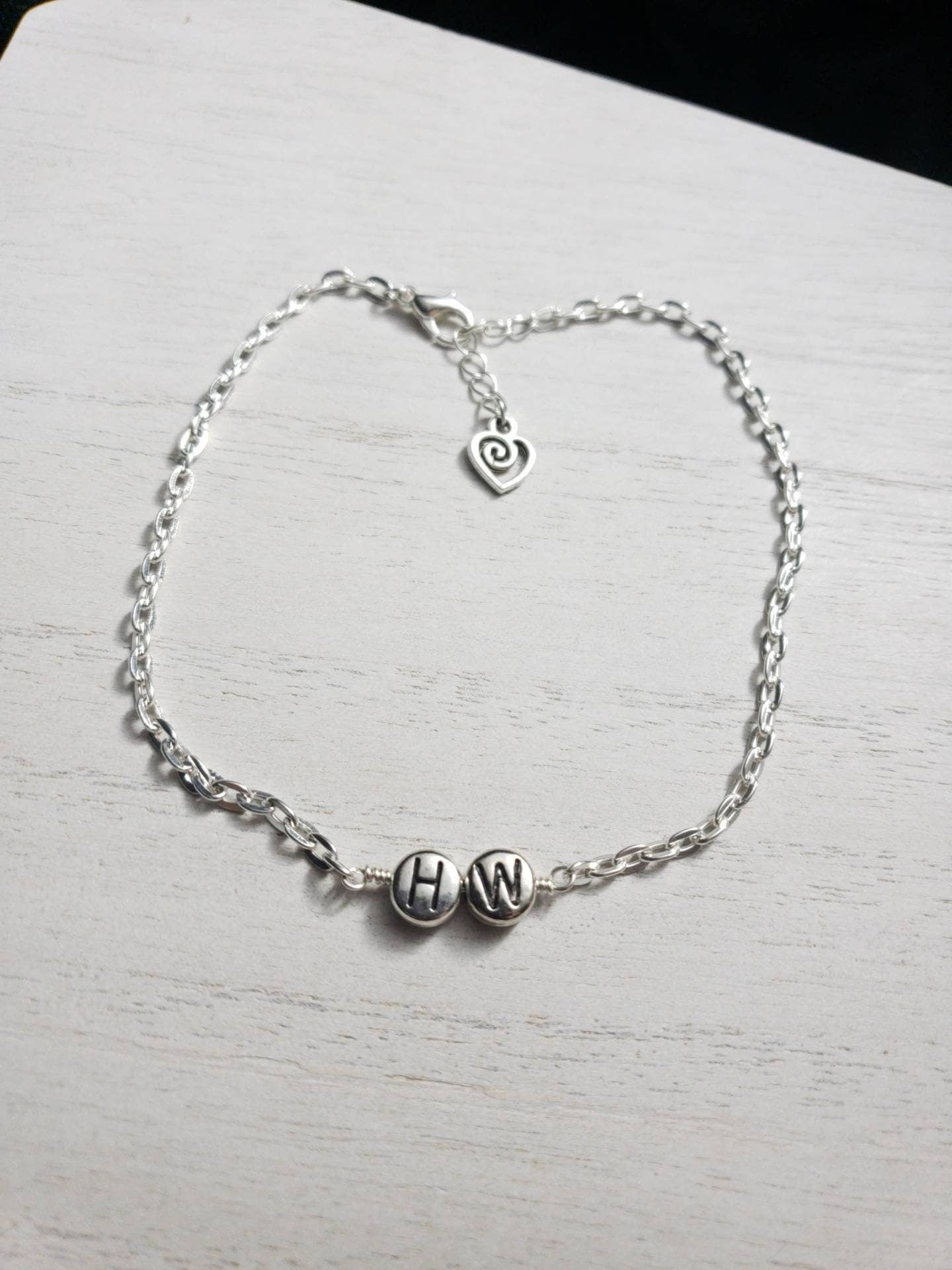Sterling Silver Chain Hotwife Anklet, Personalized Anklet, Kinky, Fetish Body Jewelry