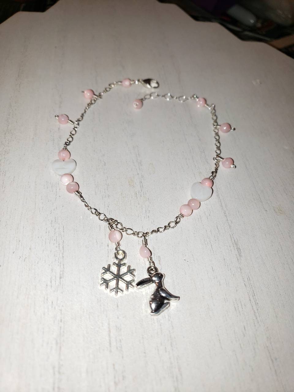 Snow Bunny Anklet, BBC, Queen of Spades Initial Jewelry, Personalized Jewelry, Sexy Anklets, Swinger Jewelry, Kinky,