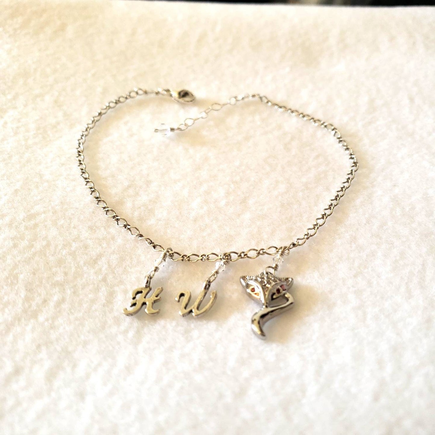NEW - Hotwife Anklet 925 Sterling Silver Italian Chain, Sterling Silver Letters, Sterling Silver Vixen