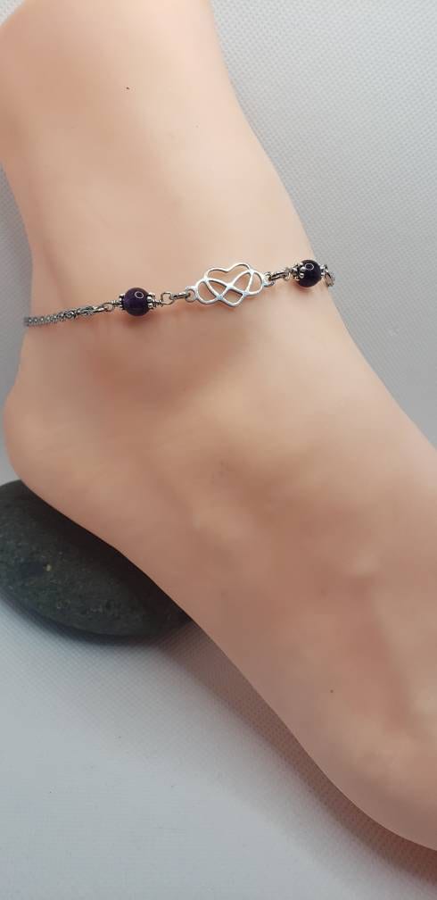 NEW Polyamory Lifestyle Anklet, HotWife Anklet, Infinity Heart Anklet, STAINLESS STEEL, Kinky Anklet, Sexy Anklet, Swinger Lifestyle Jewelry